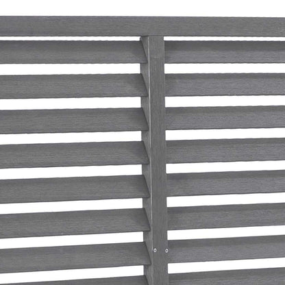 vidaXL Louver Fence WPC 180x180 cm Grey 4