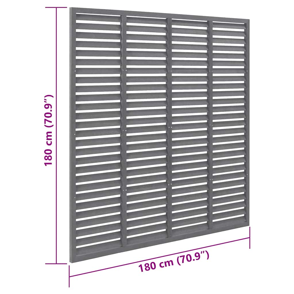 vidaXL Louver Fence WPC 180x180 cm Grey 5