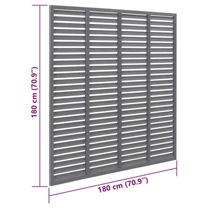 vidaXL Louver Fence WPC 180x180 cm Grey 5