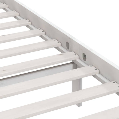 Bed Frame without Mattress Solid Wood Length 190 cm White 140 cm