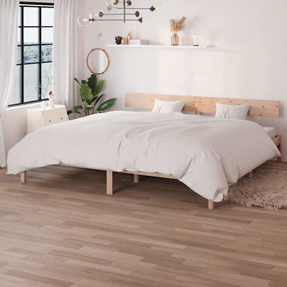 Bed Frame without Mattress Solid Wood Length 200 cm Natural 200 cm