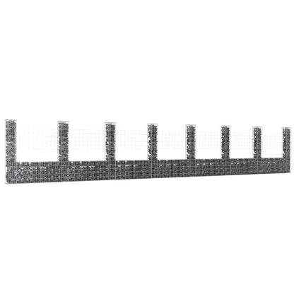 U-shape Gabion Basket with 2 Posts Iron Height 150 cm 860 cm