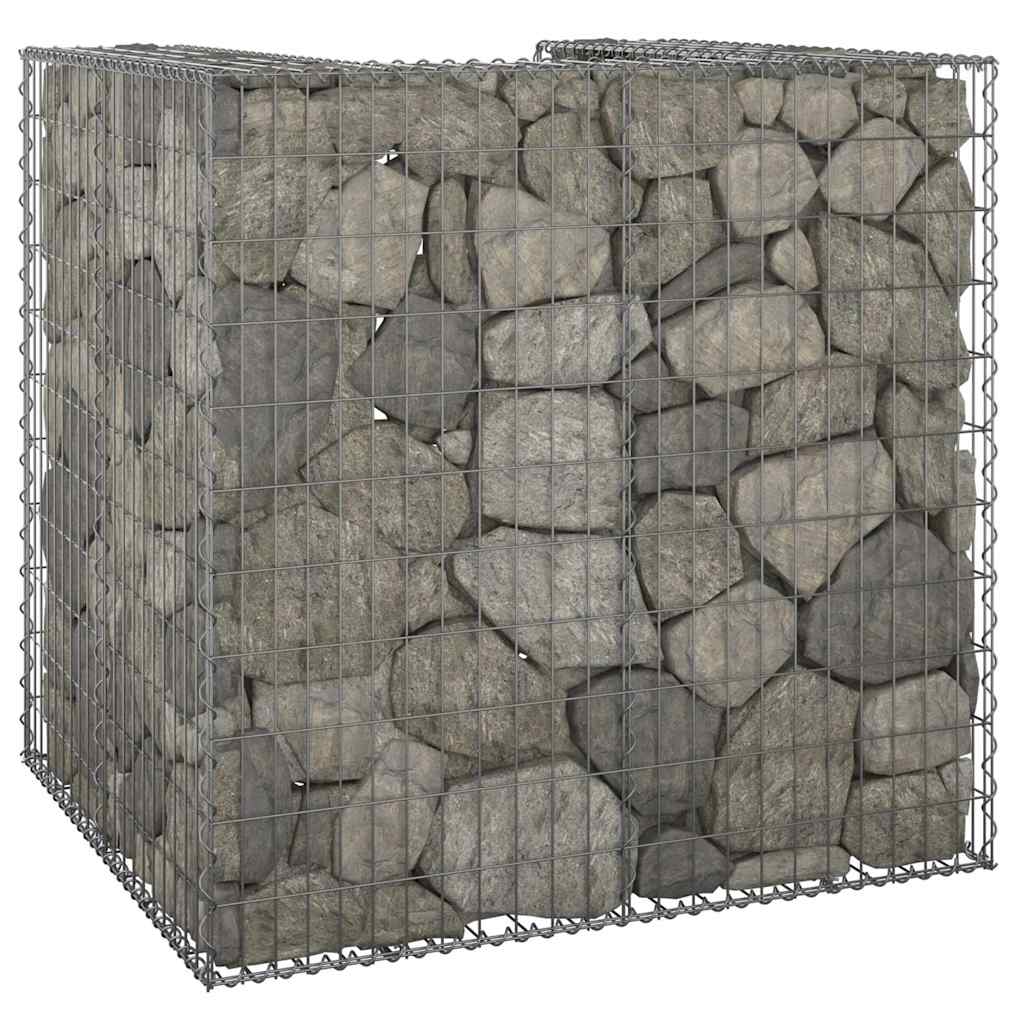 Gabion Wall for Garbage Bins Galvanised Steel 110 x 100 x 110 cm