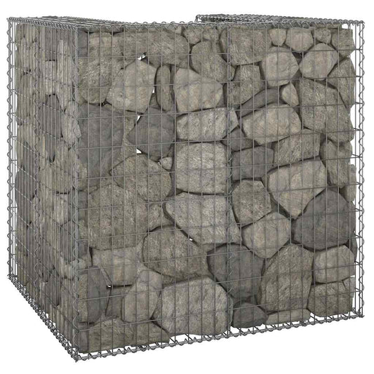 Gabion Wall for Garbage Bins Galvanised Steel 110 x 100 x 110 cm