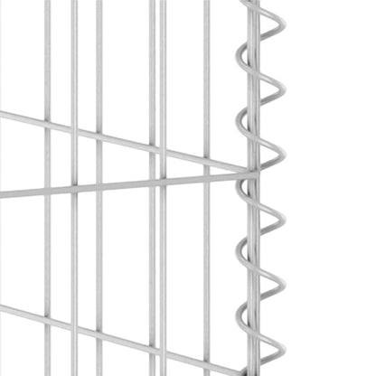 vidaXL Gabion Wall for Garbage Bins Galvanised Steel 180x100x110 cm 6