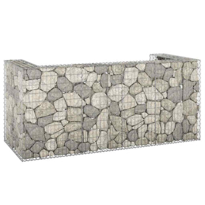 Gabion Wall for Garbage Bins Galvanised Steel 254 x 100 x 110 cm