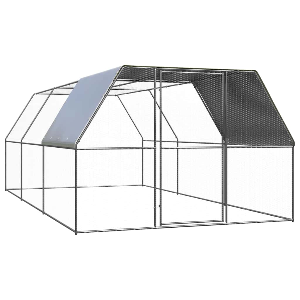 vidaXL Outdoor Chicken Cage 3x6x2 m Galvanised Steel 1