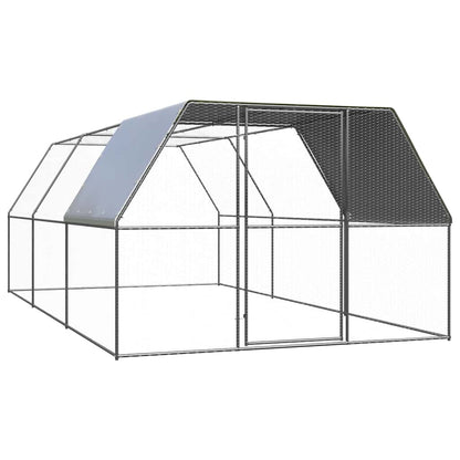 vidaXL Outdoor Chicken Cage 3x6x2 m Galvanised Steel 1