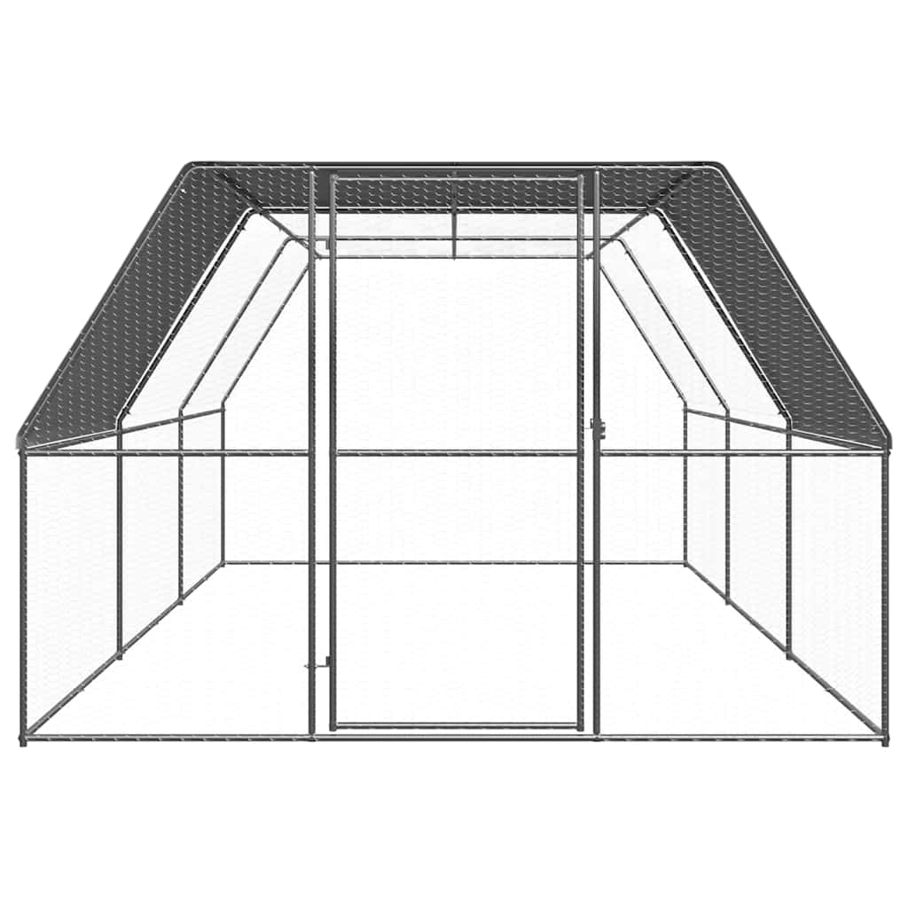 vidaXL Outdoor Chicken Cage 3x6x2 m Galvanised Steel 2