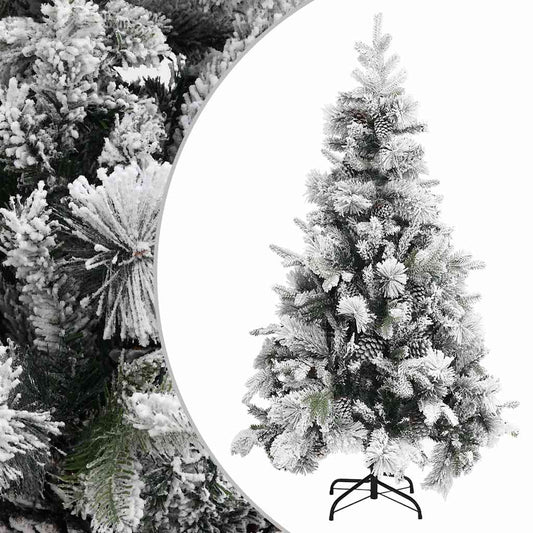 Christmas Tree with Flocked Snow&Cones 120 cm PVC&PE 195 cm 95 cm