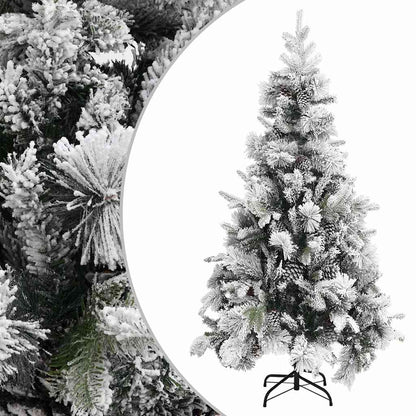 vidaXL Christmas Tree | Green and white | PVC and PE | Large |  Collapsible 1
