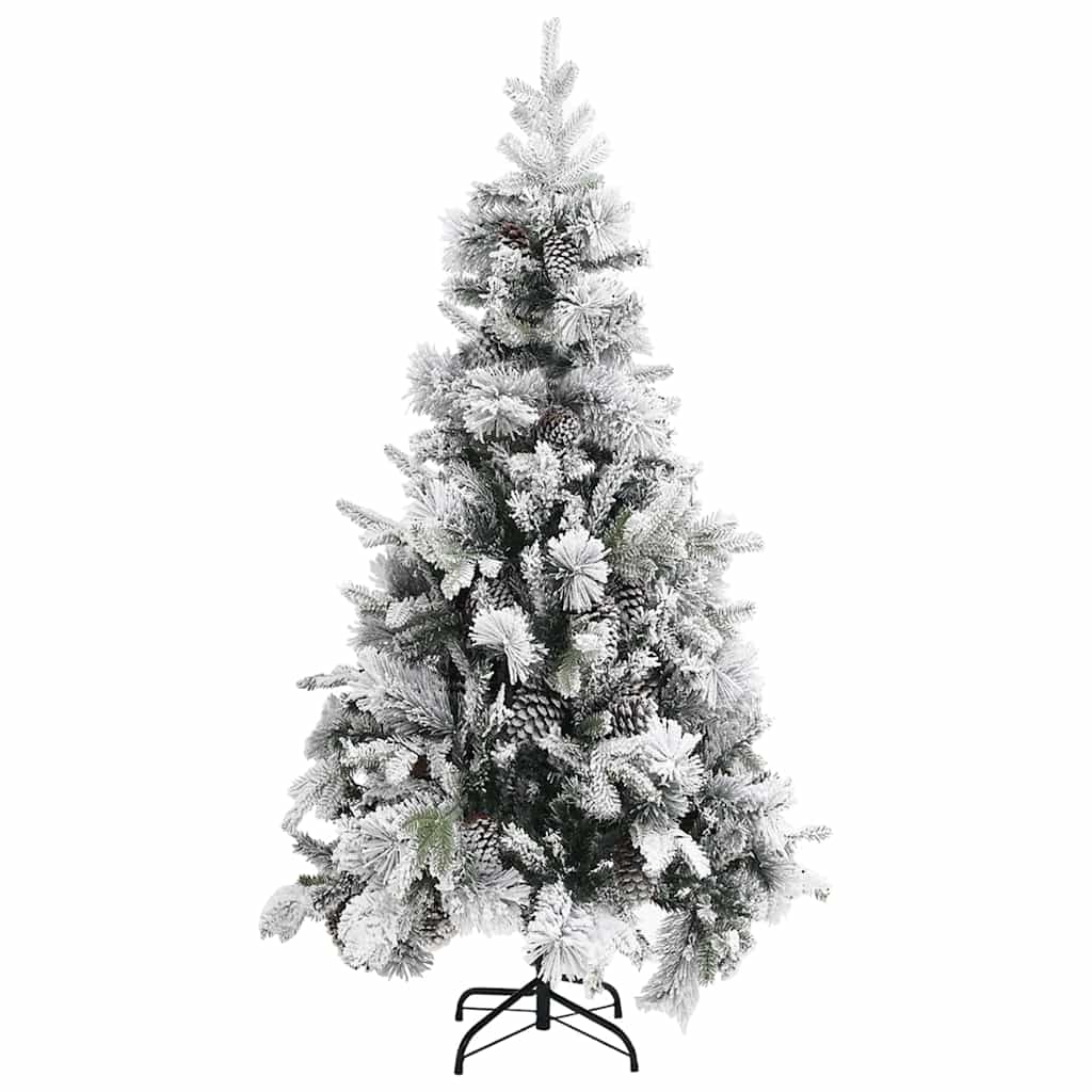 vidaXL Christmas Tree | Green and white | PVC and PE | Large |  Collapsible 2