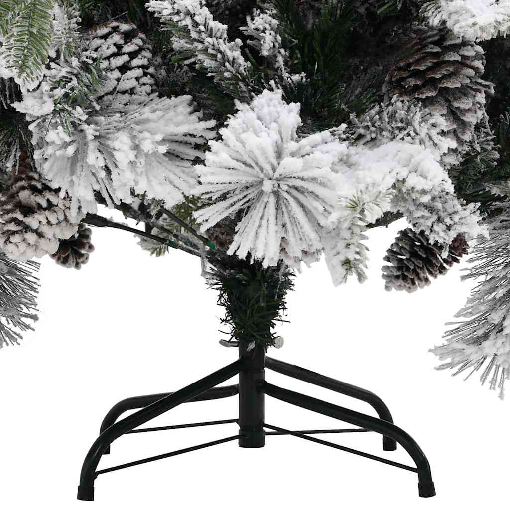vidaXL Christmas Tree | Green and white | PVC and PE | Large |  Collapsible 4