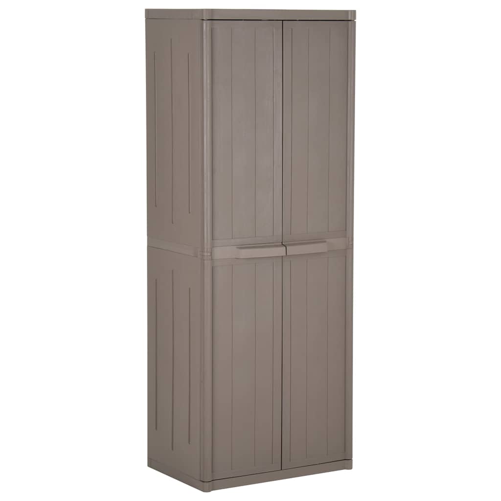 vidaXL Garden Cabinet | Brown | 100% Polypropylene | 65 x 45 x 172 cm 1