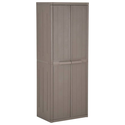 vidaXL Garden Cabinet | Brown | 100% Polypropylene | 65 x 45 x 172 cm 1