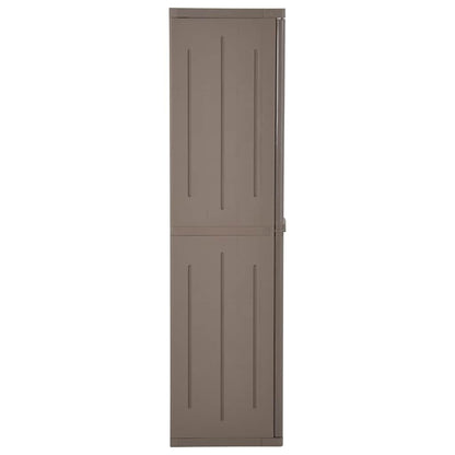 vidaXL Garden Cabinet | Brown | 100% Polypropylene | 65 x 45 x 172 cm 4