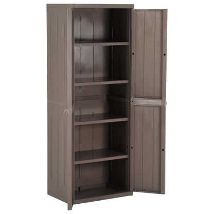 vidaXL Garden Cabinet | Brown | 100% Polypropylene | 65 x 45 x 172 cm 5