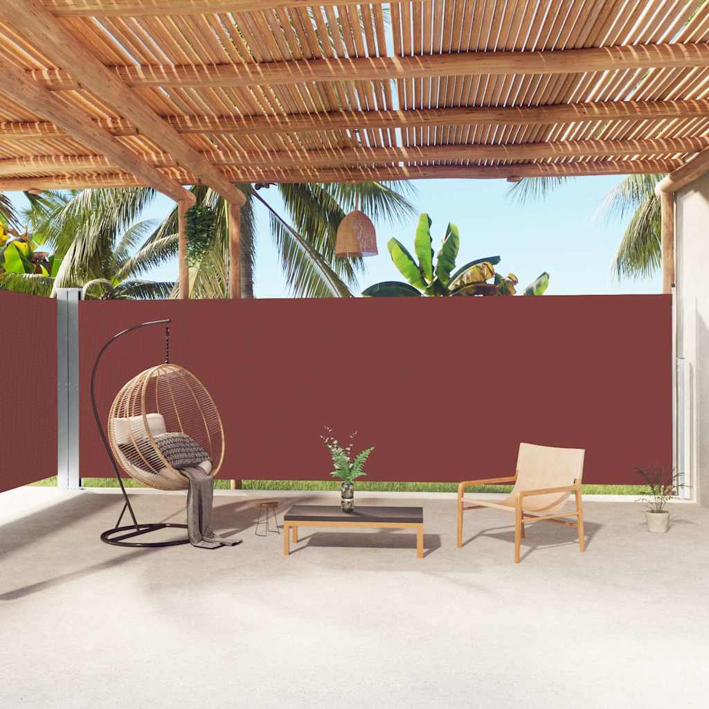 Retractable Side Awning Brown 100 x 600 cm – 200 x 1200 cm 200 x 1000 cm