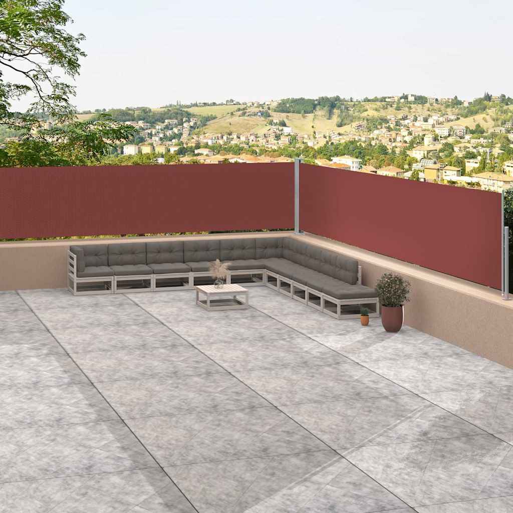 Retractable Side Awning Brown 100 x 600 cm – 200 x 1200 cm 117 x 1200 cm