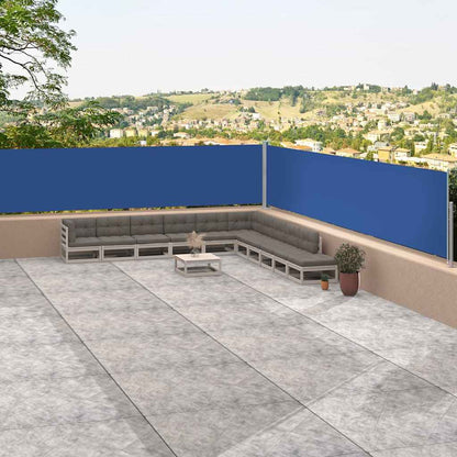 Retractable Side Awning Blue 100 x 600 cm – 220 x 600 cm 117 x 1200 cm