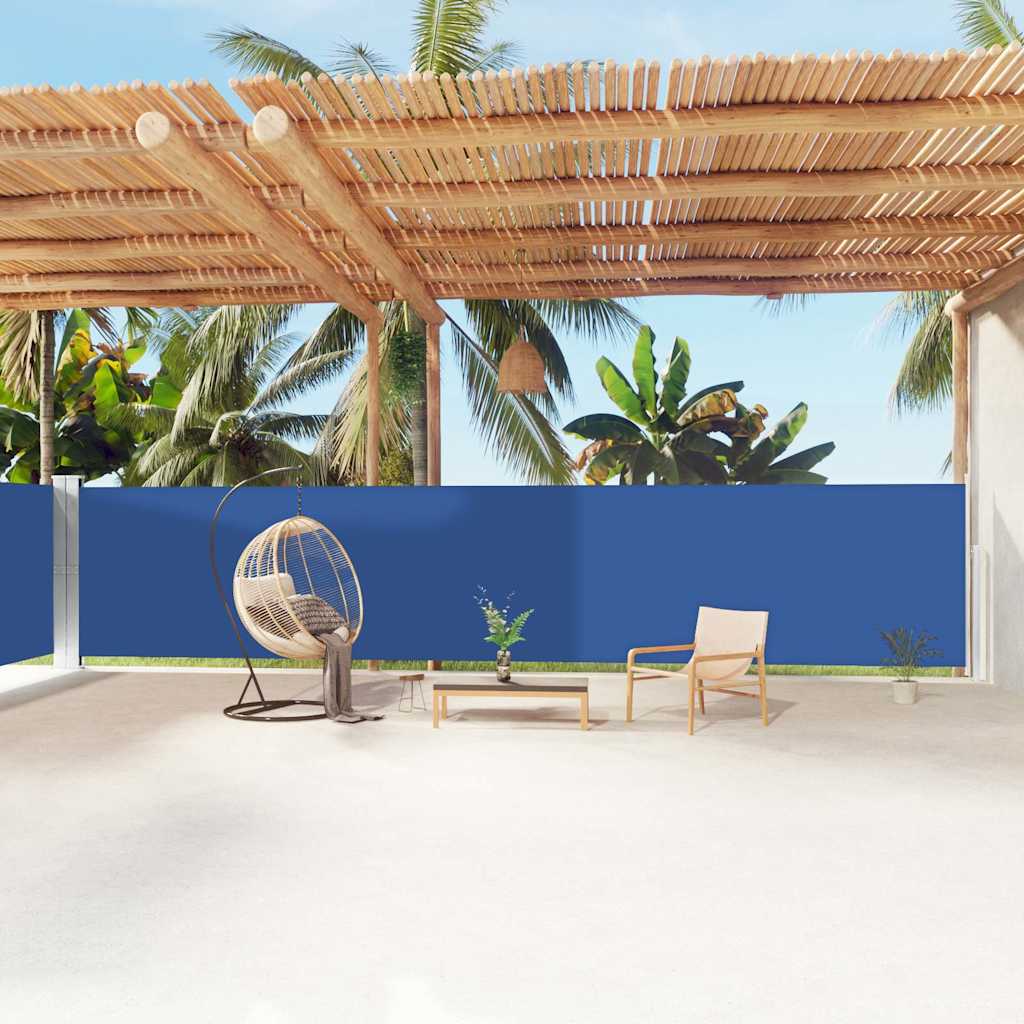 Retractable Side Awning Blue 100 x 600 cm – 220 x 600 cm 160 x 1200 cm