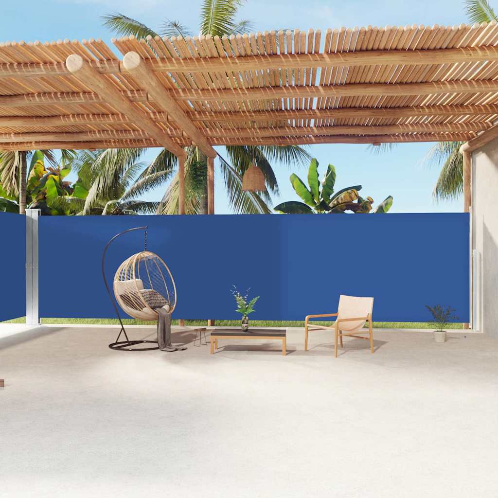 Retractable Side Awning Blue 100 x 600 cm – 220 x 600 cm 200 x 1200 cm