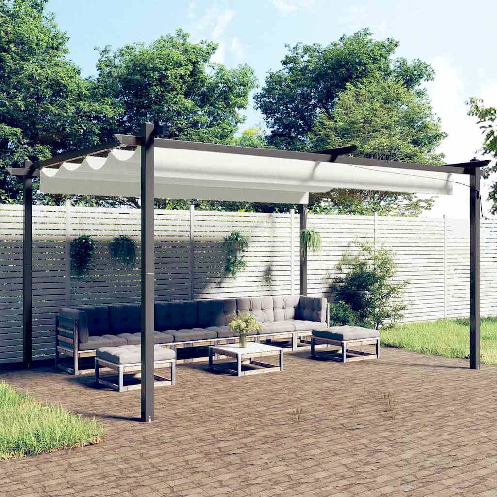 vidaXL Garden Gazebo with Retractable Roof 3x3 m