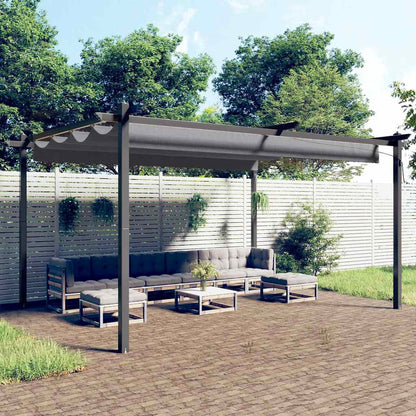 vidaXL Garden Gazebo with Retractable Roof 3x3 m