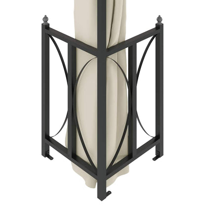 vidaXL Gazebo with Sidewalls&Double Roofs 3x4 m Cream 5