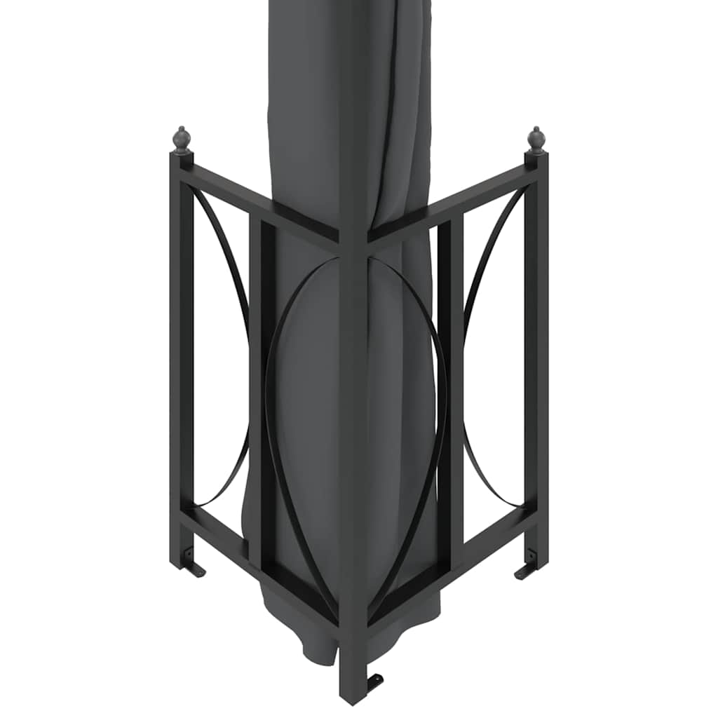 vidaXL Gazebo with Sidewalls&Double Roofs 3x4 m Anthracite 5