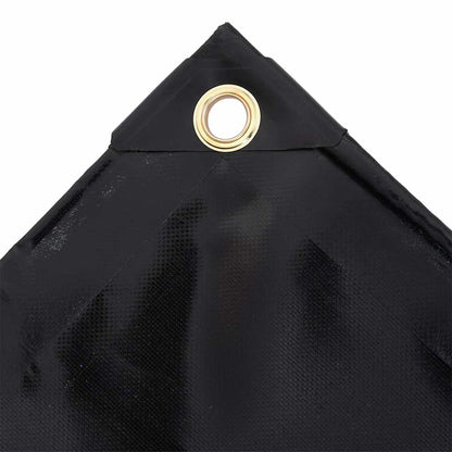 Tarpaulin 650 g/m² with Eyelets Black 1 x 2.5 m – 5 x 5 m 3.5 x 2.5 m