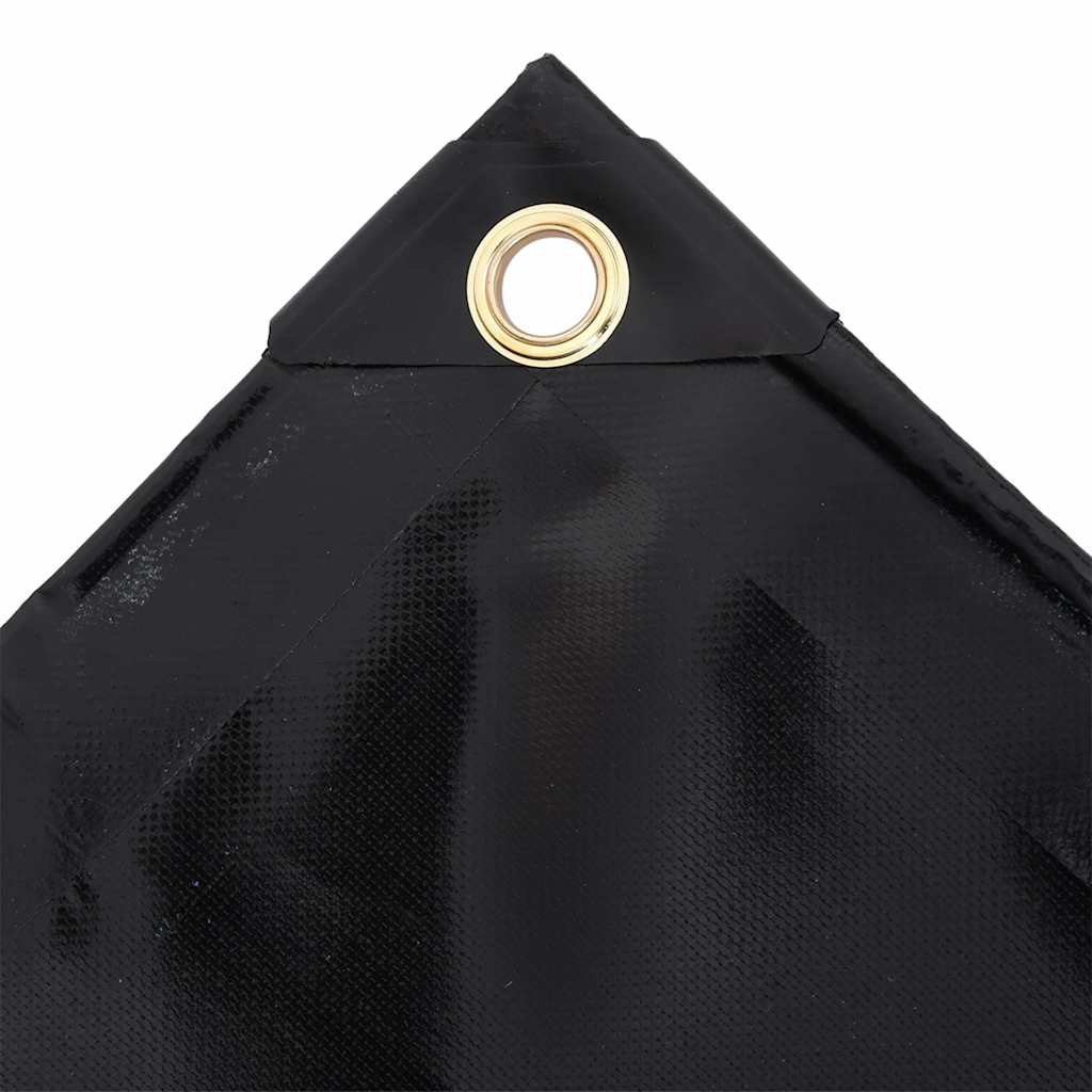 Tarpaulin 650 g/m² with Eyelets Black 5 x 6 m – 6 x 8 m 6 x 8 m