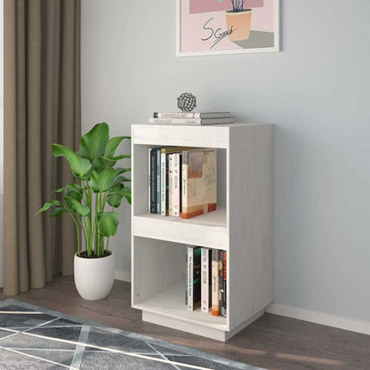 Book Cabinet 40x35x71 cm Solid Wood Pine White 71 cm