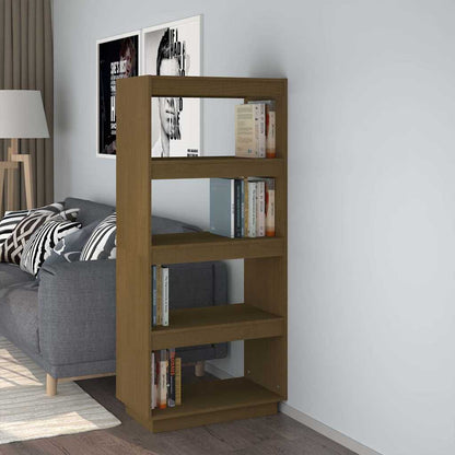 Book Cabinet 60x35x71 cm Solid Wood Pine Honey brown 135 cm