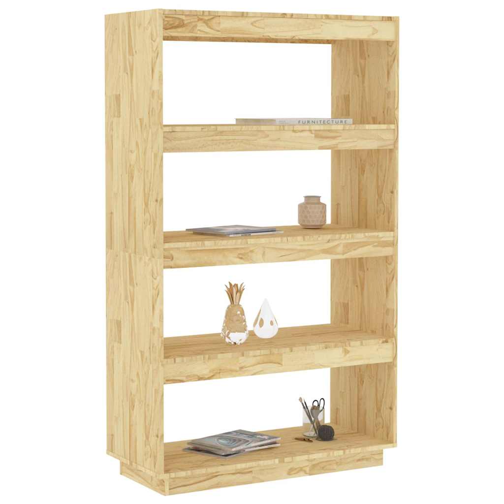Book Cabinet 80x35x71 cm Solid Wood Pine Natural 135 cm
