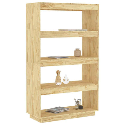 Book Cabinet 80x35x71 cm Solid Wood Pine Natural 135 cm