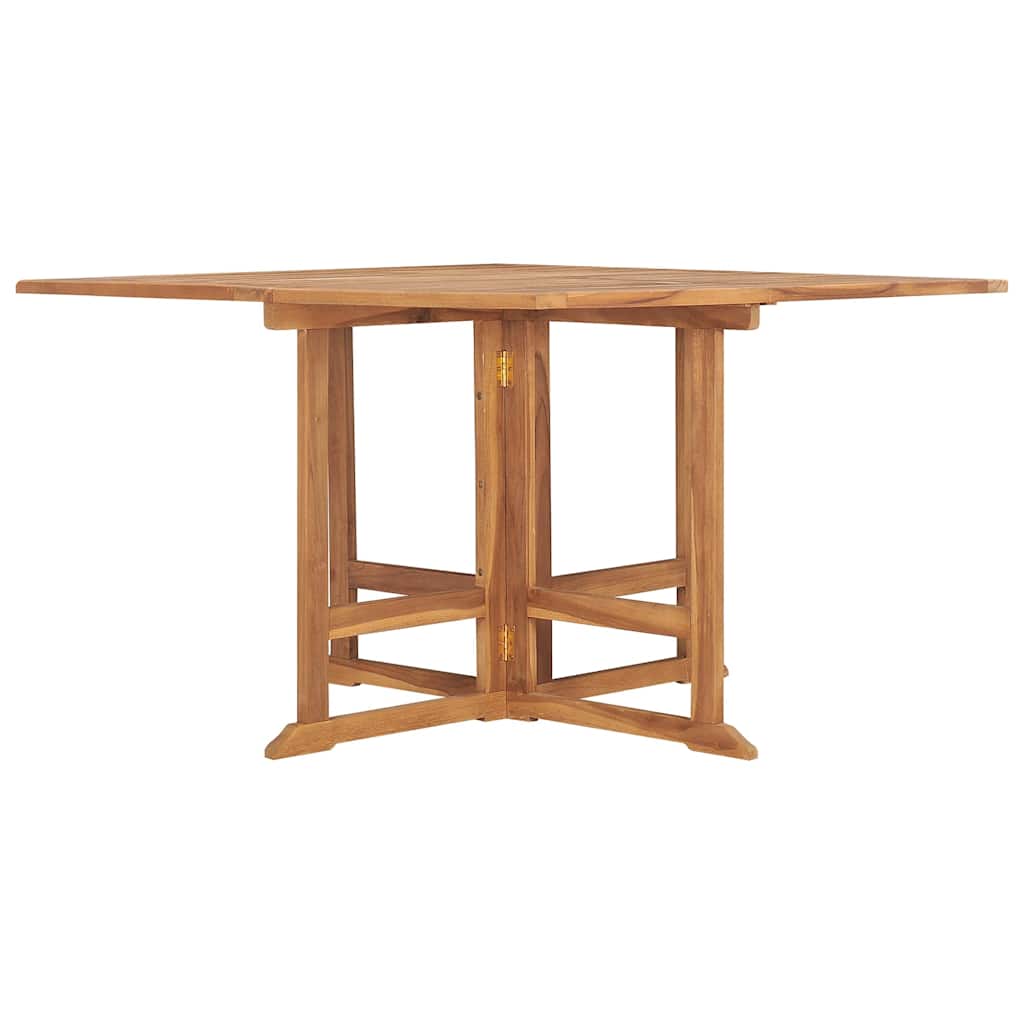 vidaXL Garden Dining Table | Teak | Teak hardwood | 110x110x75 cm | Foldable 2