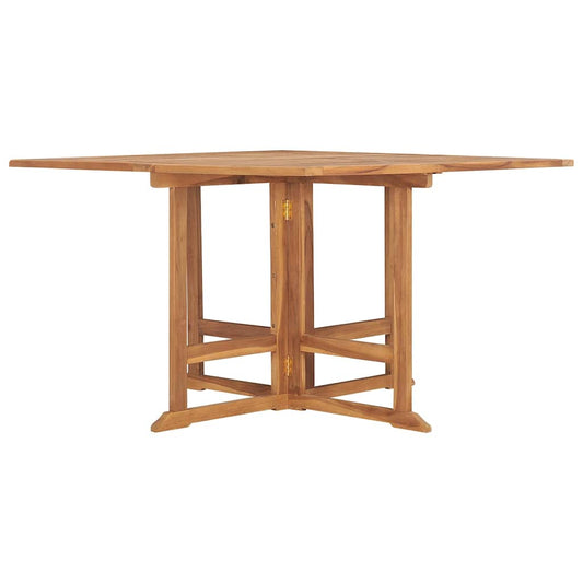 vidaXL Garden Dining Table | Teak | Teak hardwood | 110x110x75 cm | Foldable 2