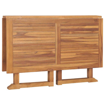 vidaXL Garden Dining Table | Teak | Teak hardwood | 110x110x75 cm | Foldable 5