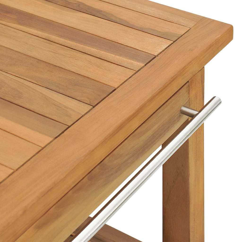 vidaXL Bathroom Vanity Cabinet | Teak | Solid teak wood, Seagrass | 132x45x75 cm 6
