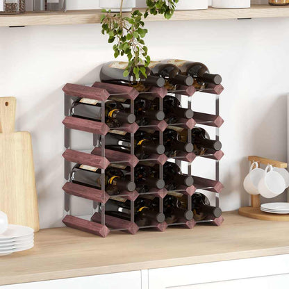 Wine Rack for Bottles Solid Pinewood Brown 20