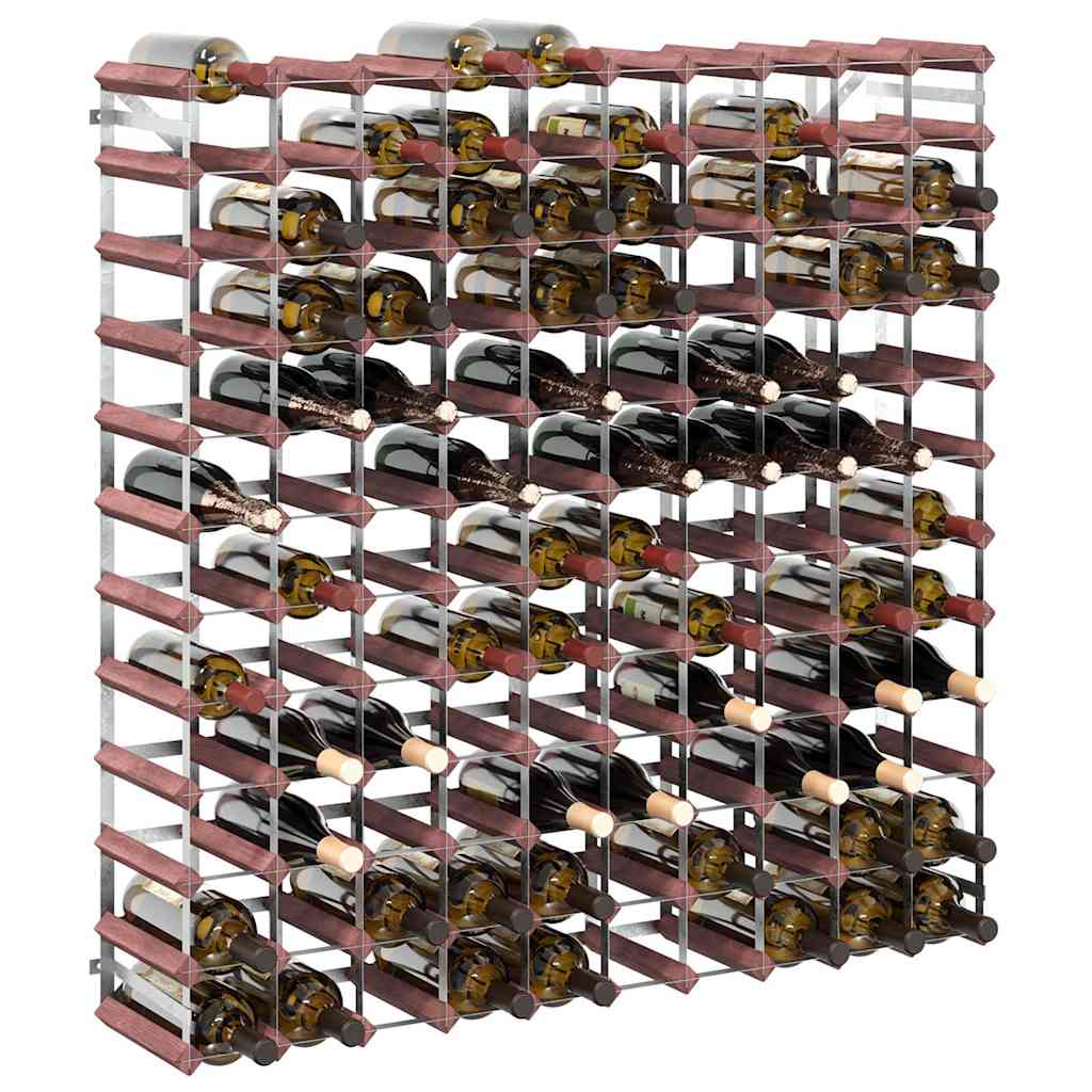 vidaXL Wine Rack for 120 Bottles Brown Solid Wood Pine 4