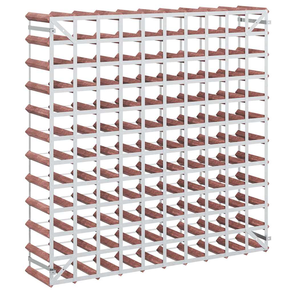 Wine Rack for Bottles Solid Pinewood Brown 120