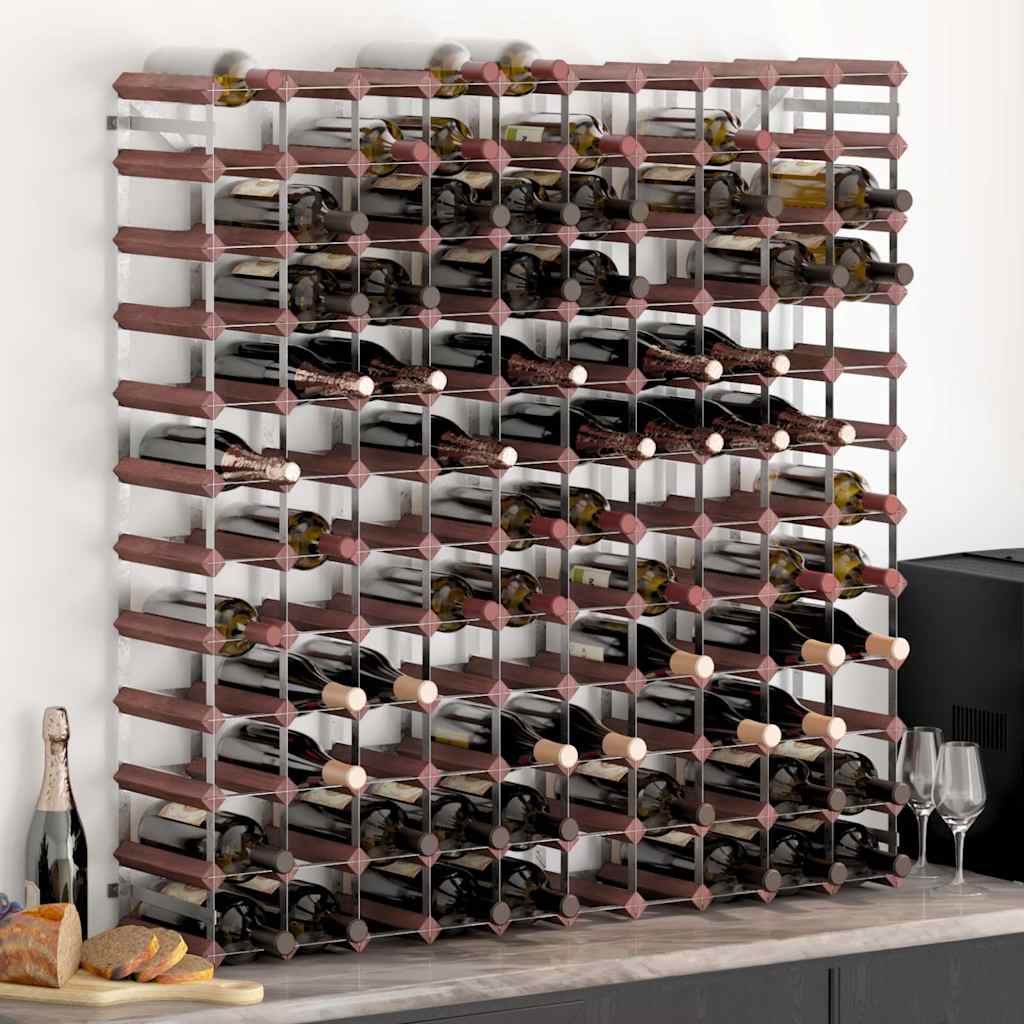 vidaXL Wine Rack for 120 Bottles Brown Solid Wood Pine 1