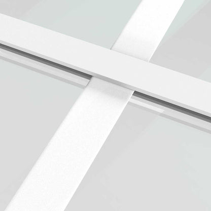 vidaXL Sliding Door Frosted ESG Glass and Aluminium 102.5x205 cm White 5