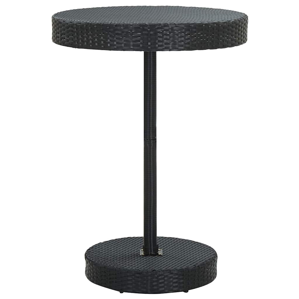 vidaXL 5 Piece Garden Bar Set with Cushions Poly Rattan Black 5