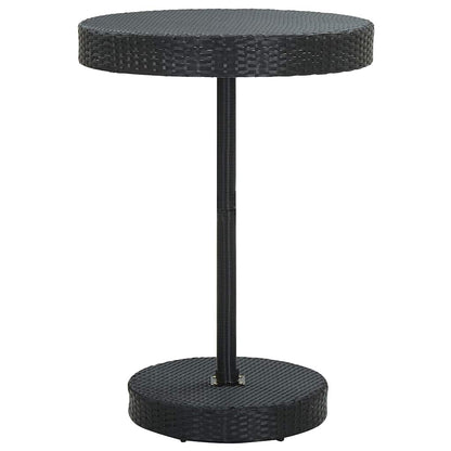 vidaXL 5 Piece Garden Bar Set with Cushions Poly Rattan Black 5