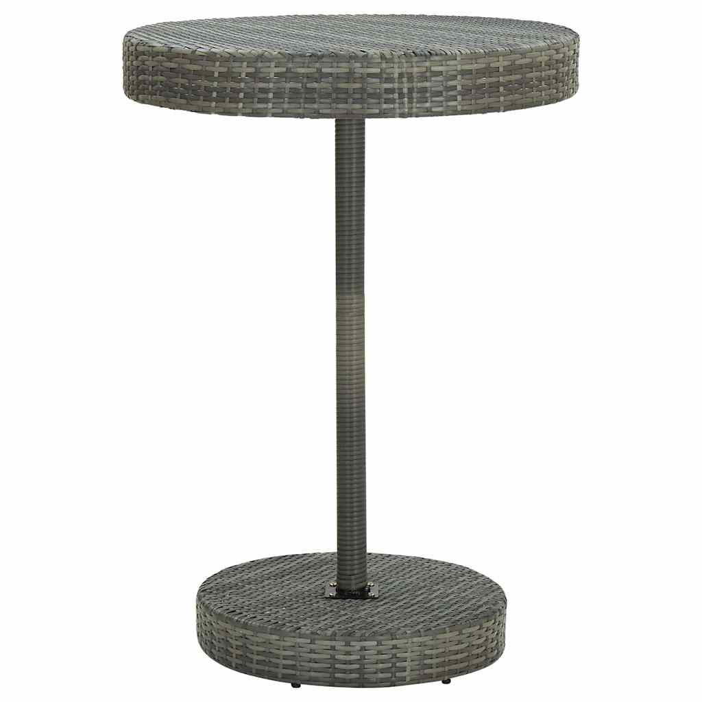 vidaXL 5 Piece Garden Bar Set with Cushions Poly Rattan Grey 5