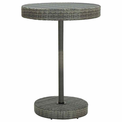 vidaXL 5 Piece Garden Bar Set with Cushions Poly Rattan Grey 5