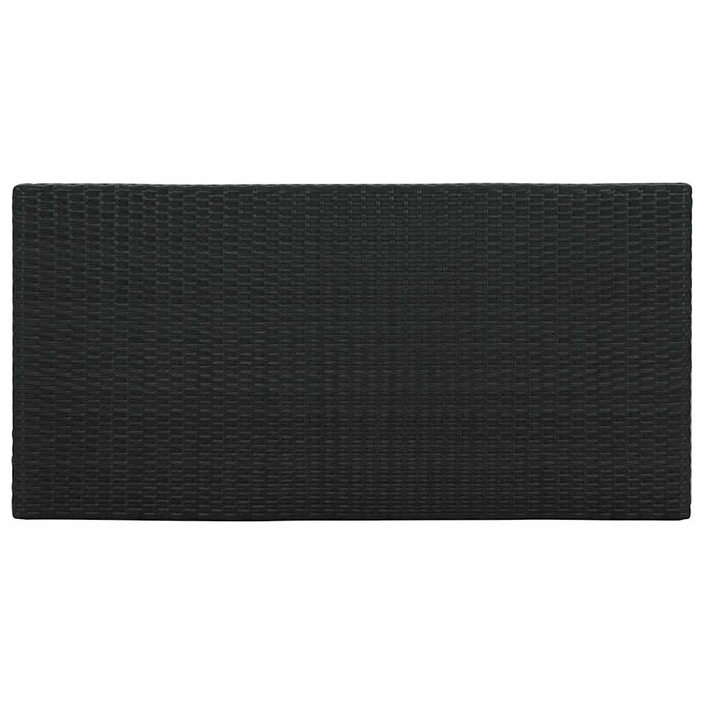 vidaXL 5 Piece Garden Bar Set with Cushions Poly Rattan Black 5